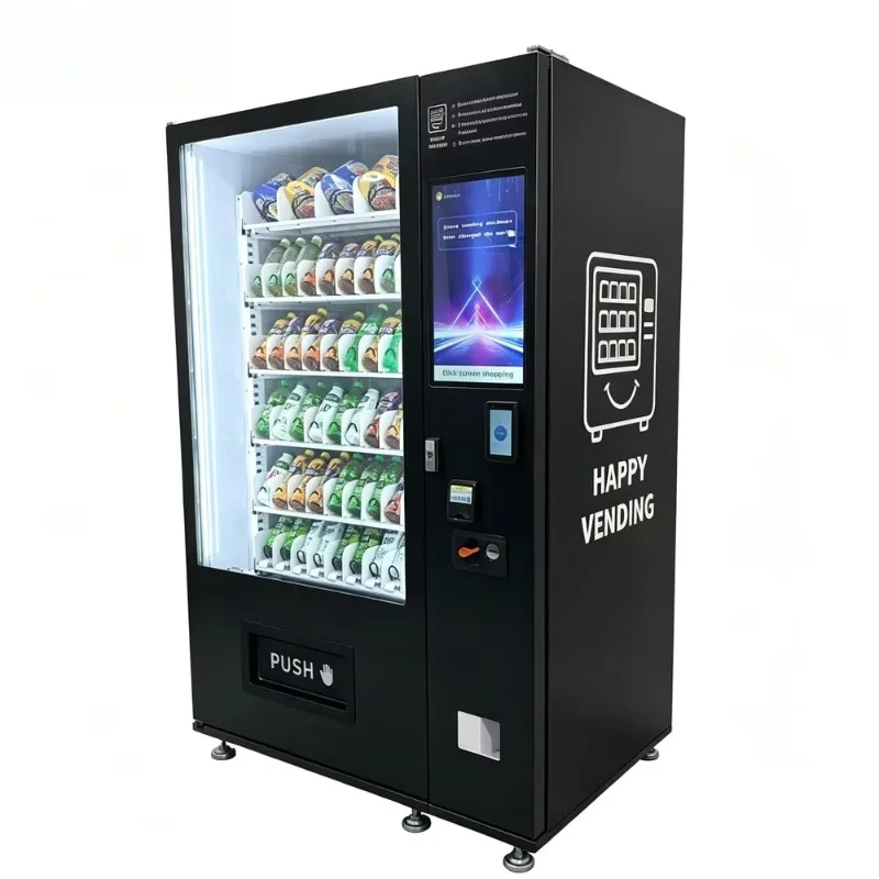 Commercial Smart Vending Machine Touch Screen Beverage Snack Dispenser Retail Sales Equipment