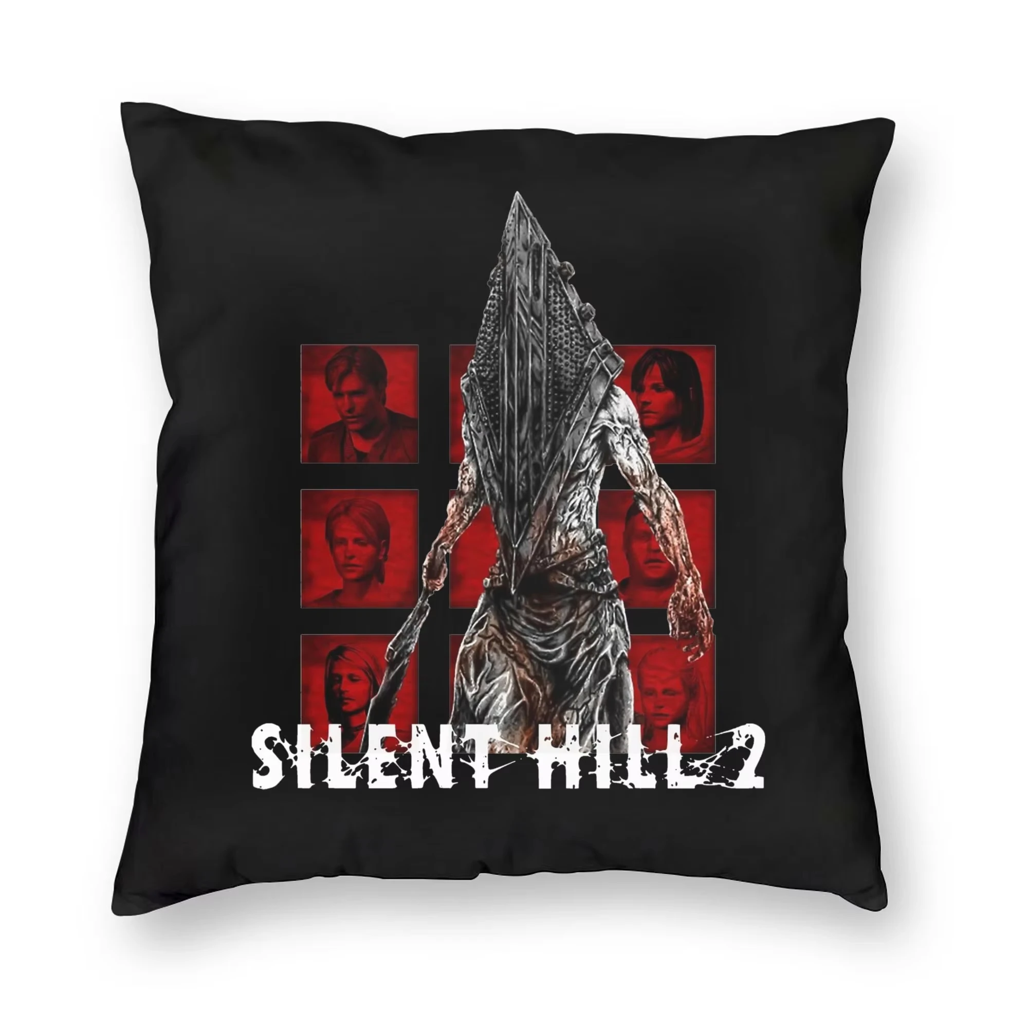 Silent Hill 2 Horror-Spiel Kissenbezug - Polyester Quadratischer Kissenbezug für Sofa Modische Dekoration