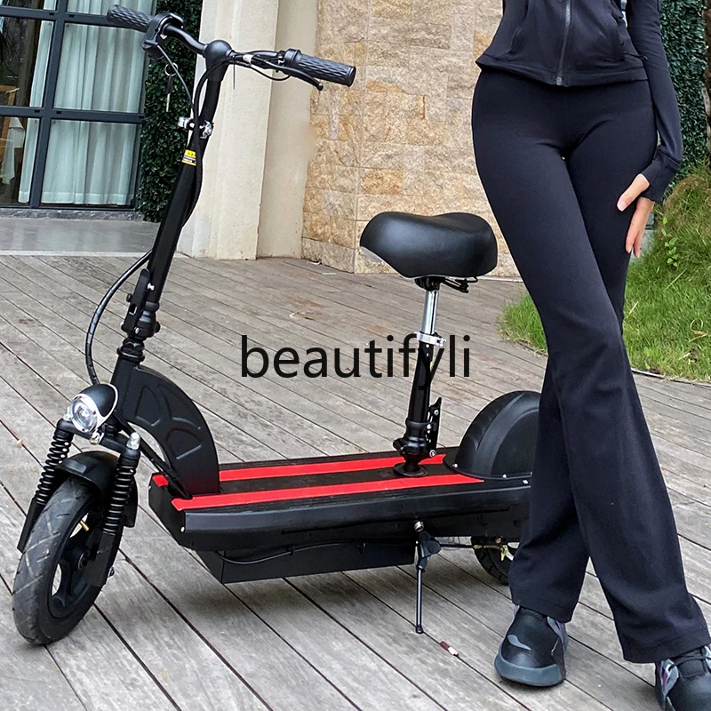 

Electric scooter adult foldable work scooter mini electric car, two-wheeled battery car