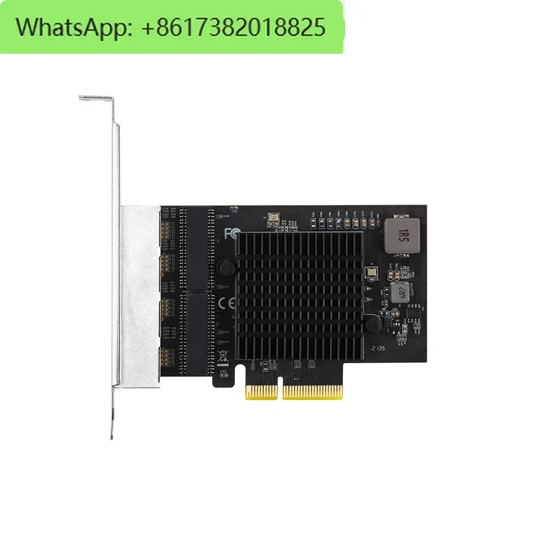 2.5 Gigabit 4 ports PCIe 4x network card PCI-Express to 10 /100/1000M/2.5G Ethernet Lan NIC 2500mbps RTL8125B desktop and server