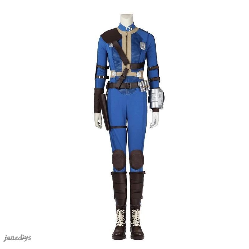 Fall Cos Out Cosplay Costume Uniform Helmet The Ghoul Blue Lucy Vault 33 Cosplay Jumpsuit Fantasia Outfit Props Mask Woman Man