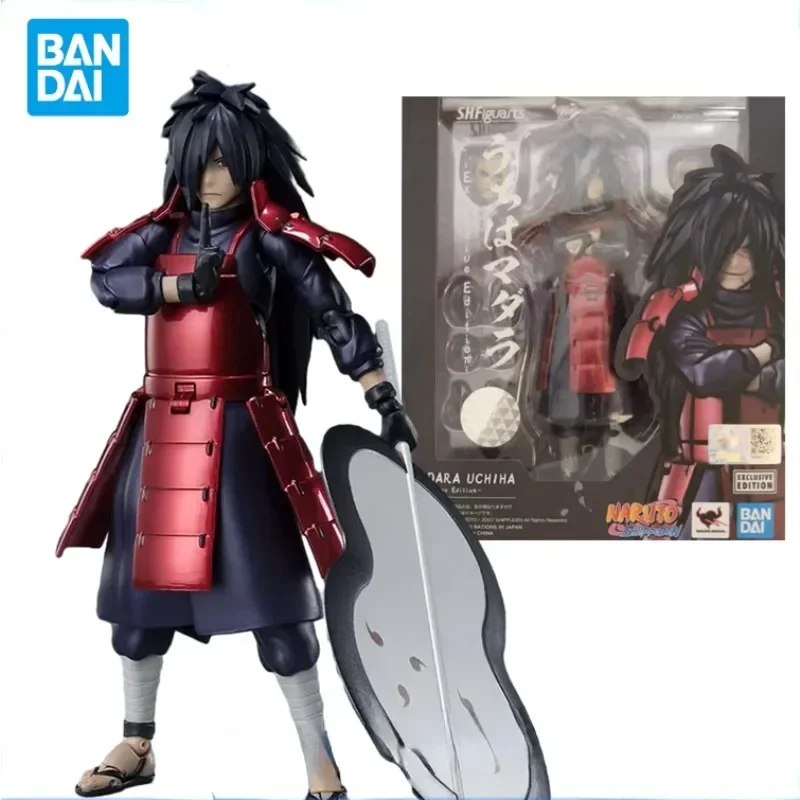 In Stock Bandai Original Naruto S.H.Figuarts SHF Uchiha Madara PVC Anime Action Figures Model Toy Collectible Doll Hoilday Gift