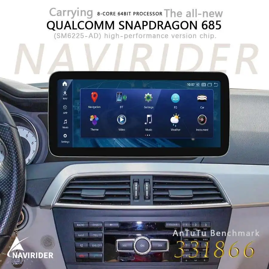 

Радиоприемник Qualcomm 2,8 ГГц для Benz C200 W204 C180 C260 C300 C63 2011-2014 C-класс Android мультимедийный видеоплеер стерео