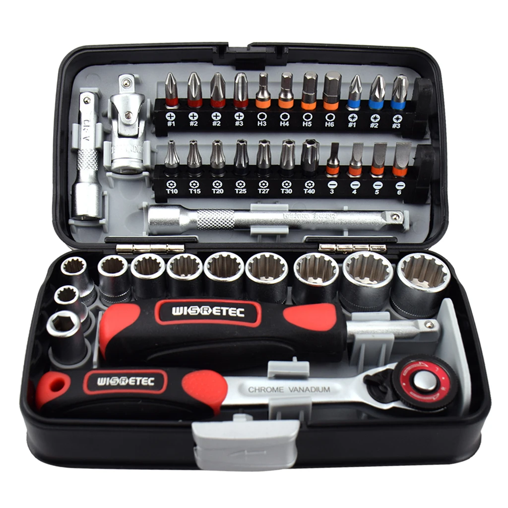 38 Pieces / Piece Socket Wrench Set 1/4 In-In Drive Ratchet Wrench Wrench