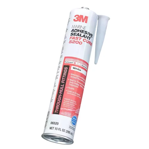 Imagen 2 del producto Sellador adhesivo marino Original 3M 5200, sellador impermeable de poliuretano blanco adecuado para barcos, vehículos recreativos y peceras, 88ML/295ML