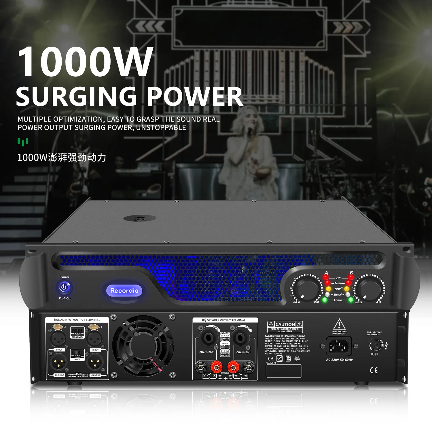GAP-LS300 Digital Power Amplifier Professional High-power Amplifier 1300W Stage Conference Party Wedding Line Array Power Amp