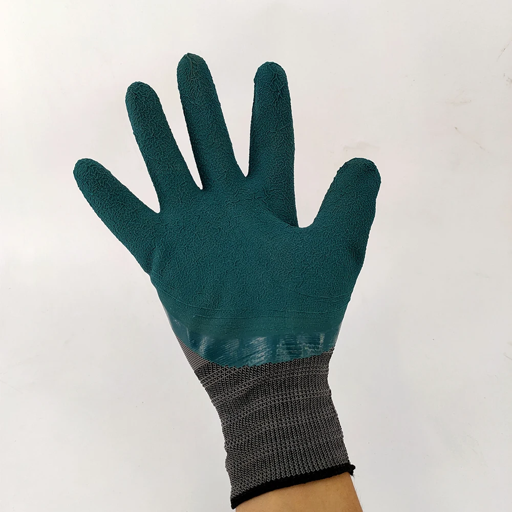 6Pairs Work Gloves PU Coated Safety Durable Ultra-Thin Anti-Slip Breathable Wear-Resistant Gloves Tire Pattern Grip Wholesale