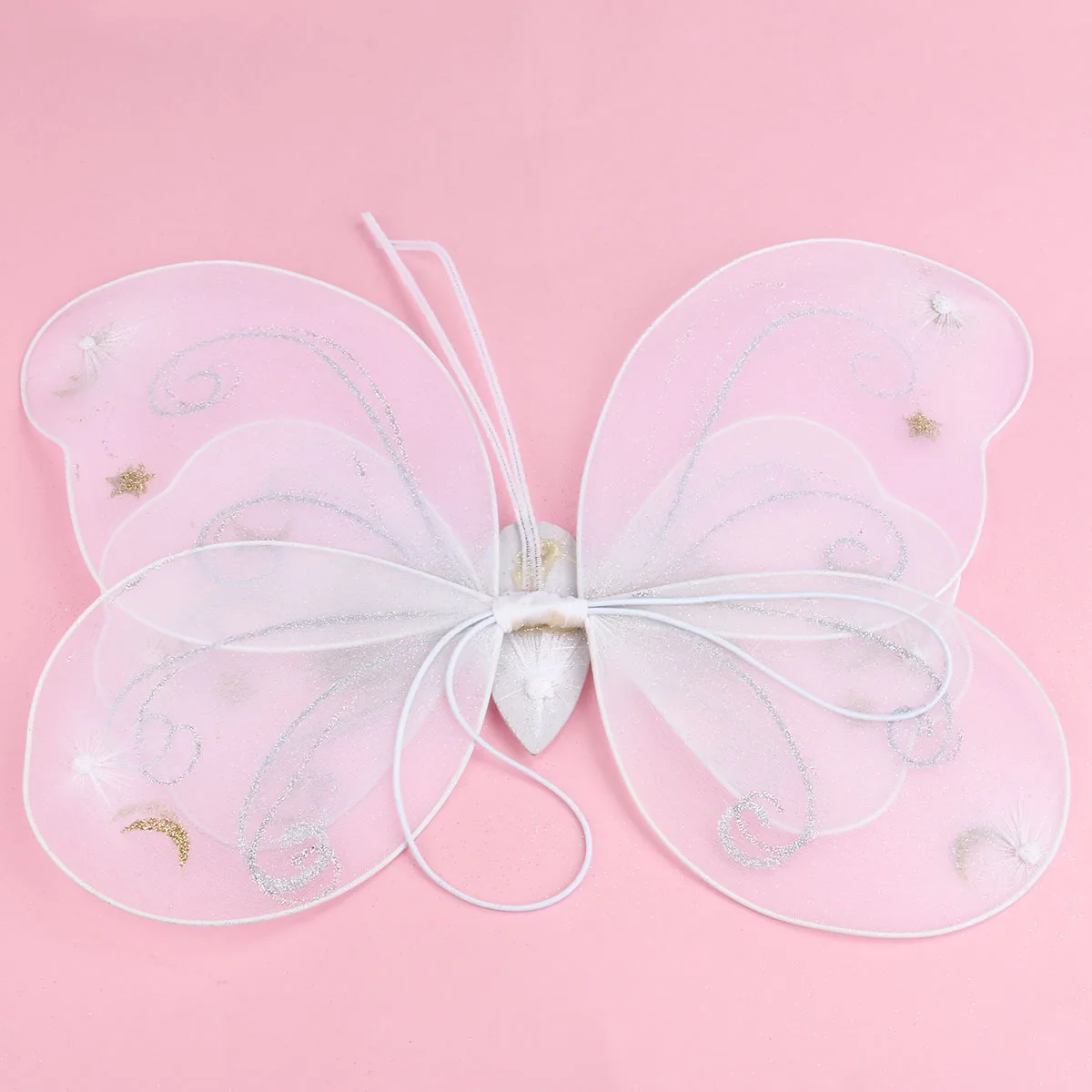 

3Pcs White Children Wing Wand Headband Fairy Cosplay Costume for Party School Performance Costume Children Wing