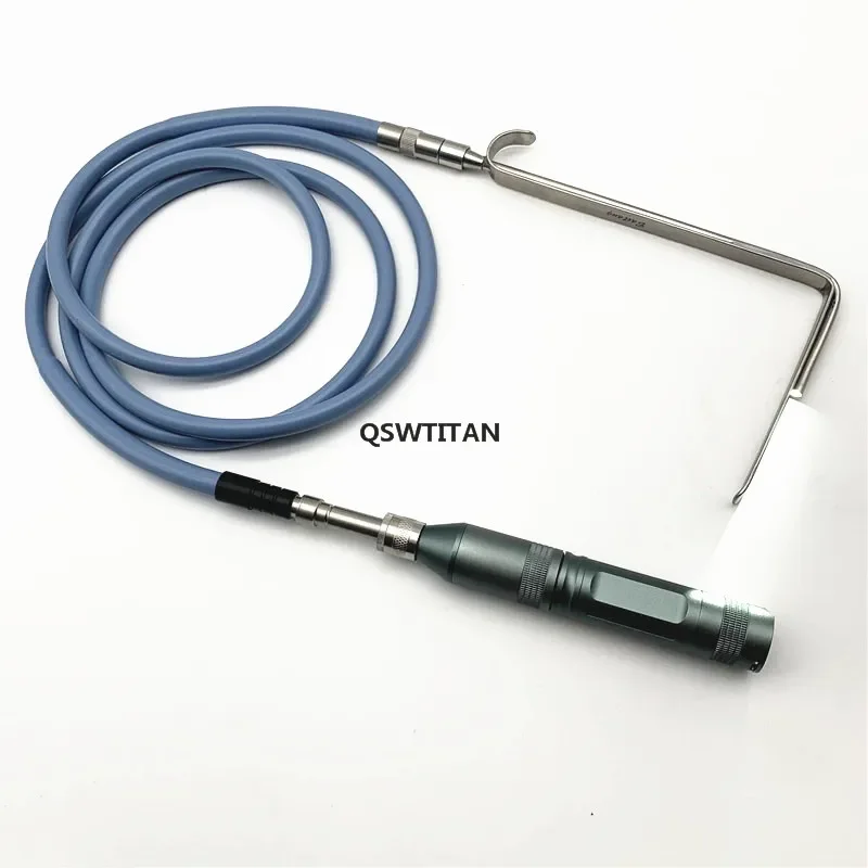 Breast Retractor with Light Guide Nasal Hook Wrinkle Removal Hook Plastic Surgery Instrument  LED Light Source and Fiber Set new