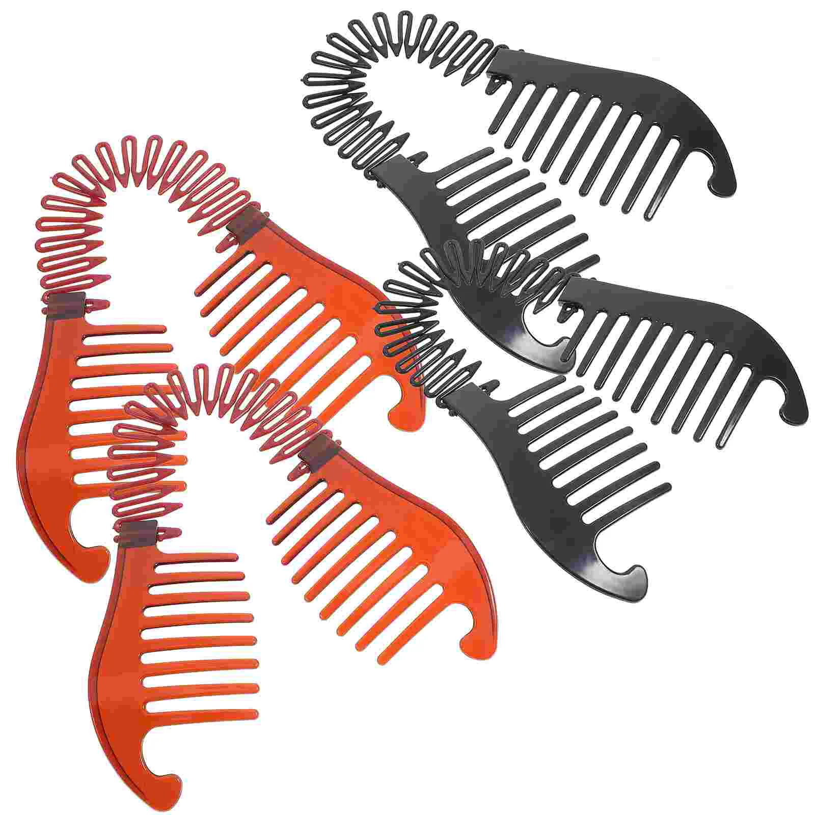 4 Pcs French Banana Hair Clips for Women Creative Ponytail Holder Hairpins Girl Miss