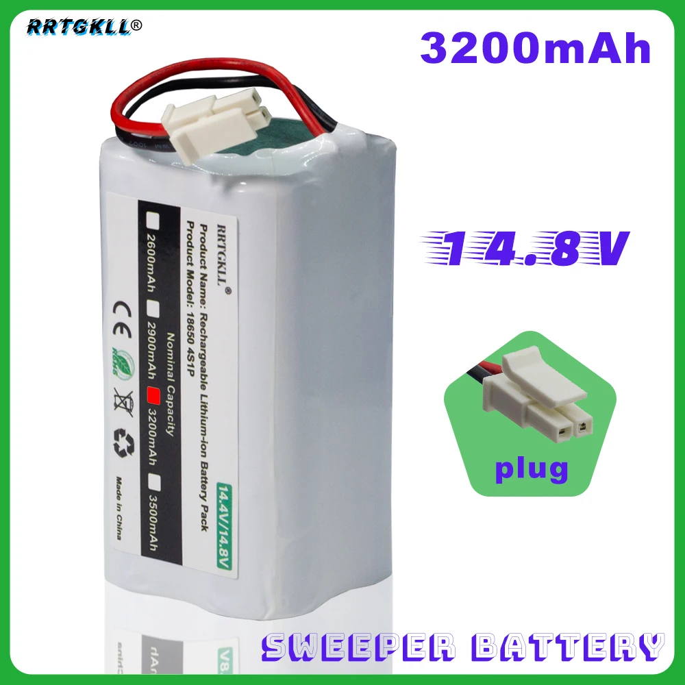 18650 Smart Vacuum Cleaner Battery 4s1p 14.8V 3200mAh Battery for Polaris Imou Bagotte BG800 Floor Sweeper Battery