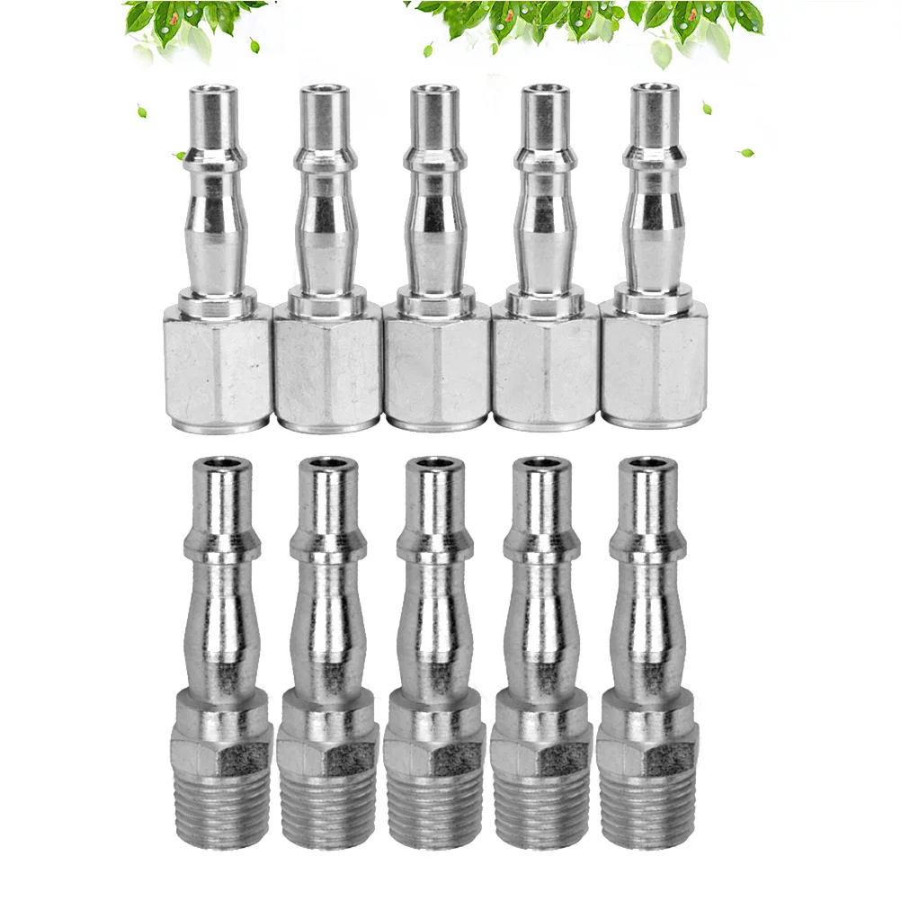 10 PCS/Set 1/4 BSP Mini Screw Pneumatic Tube Push In Male Female Quick Fitting Connectors for Air Hose Tube Compressor - UK Styl