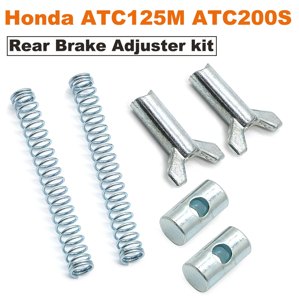 For Honda ATC125M ATC200S TRX250 300 250 Rear Brake Adjuster Kit 1x Spring 1x Brake Rod 1x Nut