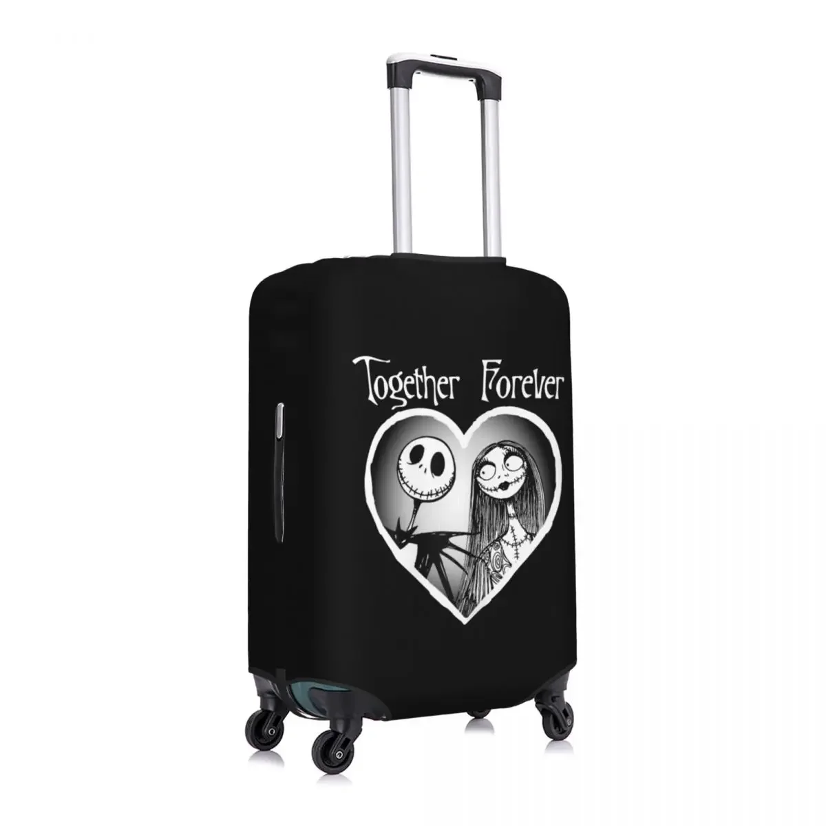 Custom Nightmare Before Christmas Travel Luggage Cover Halloween Movie Jack Skullington Suitcase Cover Protector Fit 18-32 Inch