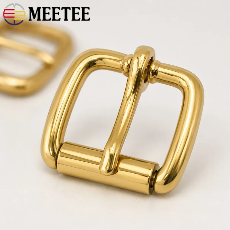 1/2/4/5Pcs 16-38mm Solid Brass Roller Belt Buckle Rectangle Single Pin Clasp for Bag Strap Webbing Leather Craft DIY Accessories