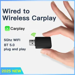 2024 Mini CarPlay adattatore Wireless Smart box Car Play Dongle Bluetooth WiFi Fast Connect Plug and Play per auto CarPlay cablata OEM