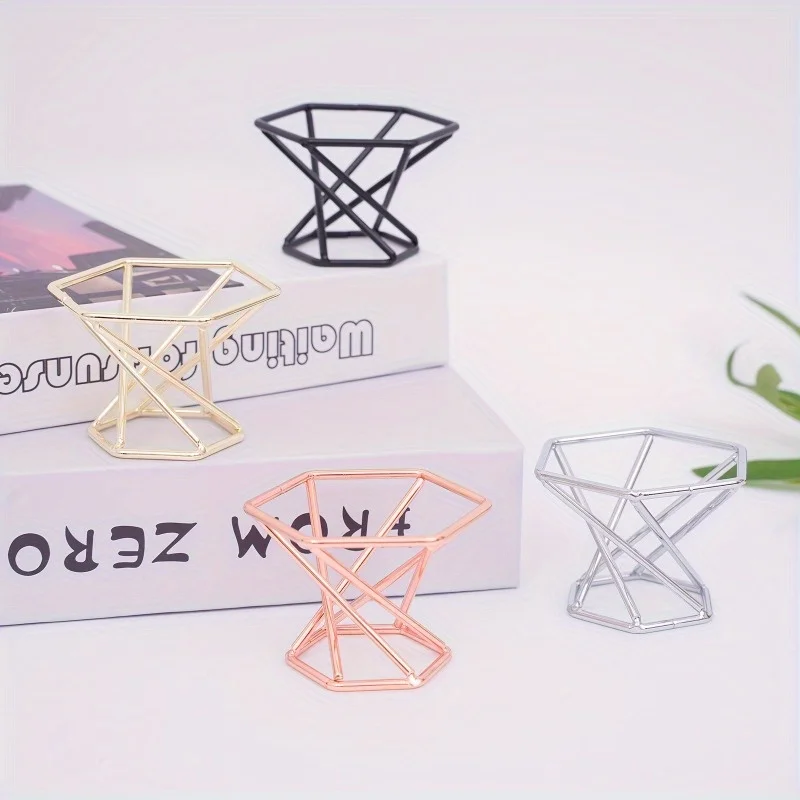 4pcs Geometric Minimalist Crystal Ball Base, Used for Decorating Various Spheres, Sphere Display Rack, Office and Decoration