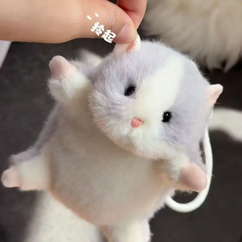 Adorable Plush Hamster Doll Squeezable Mouse Toy Soft Cute Bag Charm Stress Relief Gift Creative Gift Keychain Cartoon Series