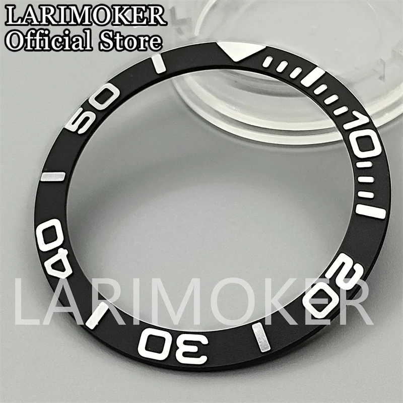 LARIMOKER 38mm Silver Black Blue Aluminium Bezel Slopping Insert Suitable For SUB 007 Series Outer Ring Baffle