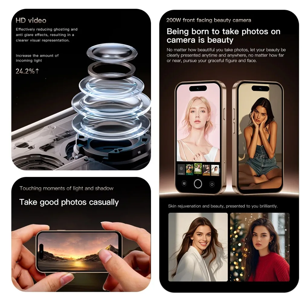 ONEMYTH M17 Pro Mini Smartphone 4G Dual SIM 4" HD Mobile Phone 2000mAh 2GB+16GB Android 12.0 Play Store Small Cellphone Face ID