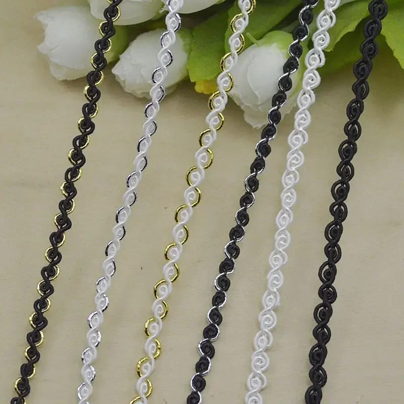 5Meters/196.85In Each Pack New Clothing Accessories Lace Supplies Intimates Exquisite Headwear Accessories Stitching Lace S-Shap