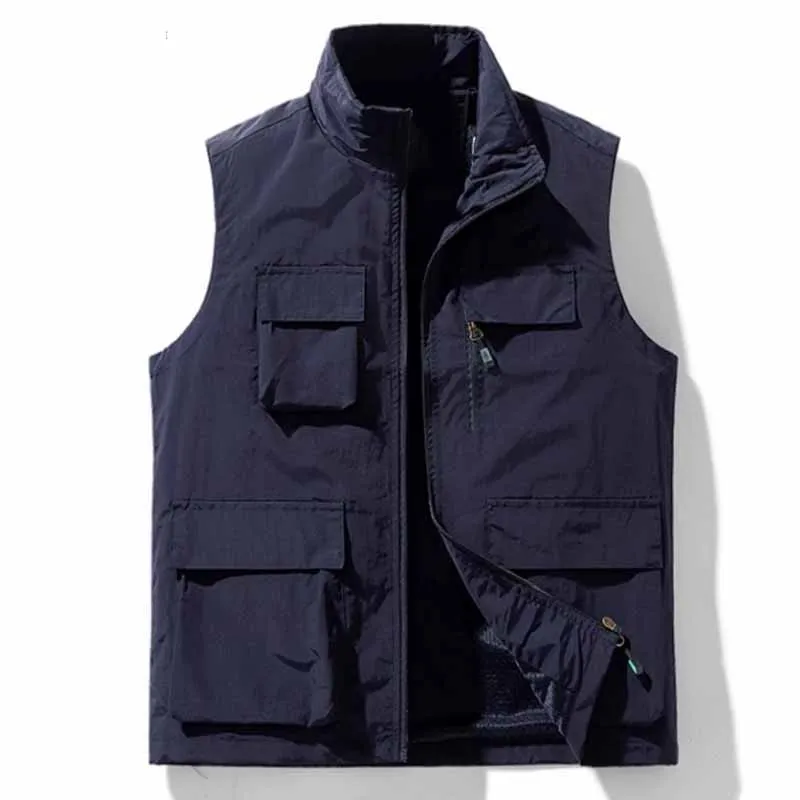 Seasonal thin outdoor casual vest men's multi pocket quick drying American vest photography fishing fashion vest