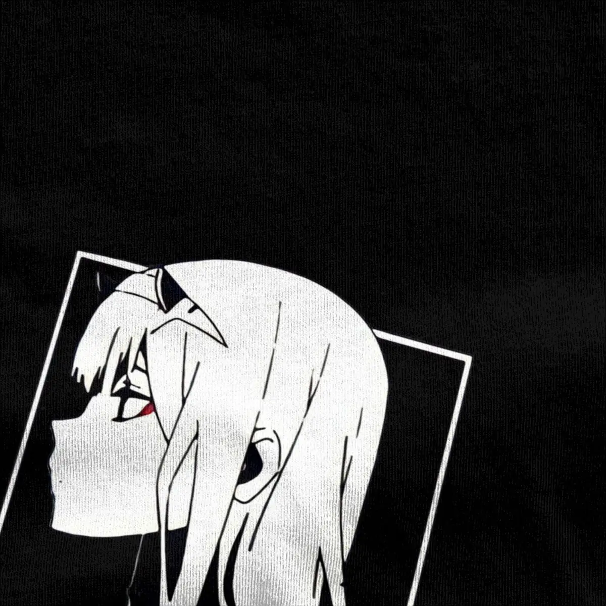 Men\'s T-Shirts Darling In The Franxx Unique Pure Cotton Tee Shirt Short Sleeve Uinqie Art Zero Two T Shirt O Neck Tops 6XL