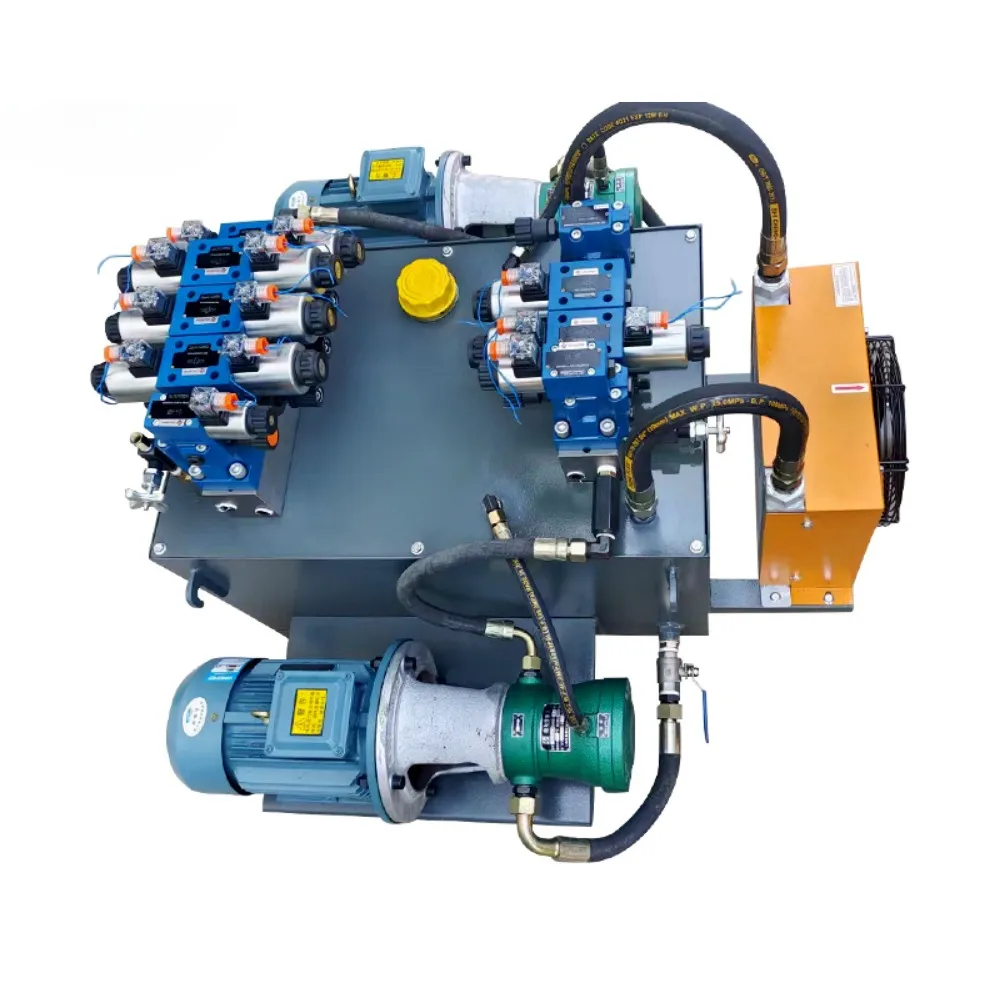 

Hydraulic system assembly high and low pressure plunger pump station cylinder