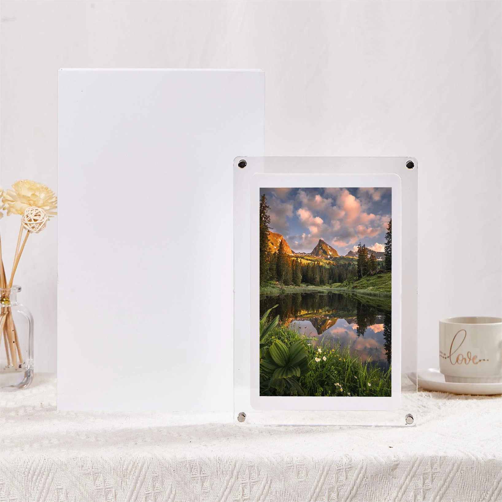 

10.1-inch acrylic digital video frames 2000mah battery IPS screen video picture photo frame advertising player