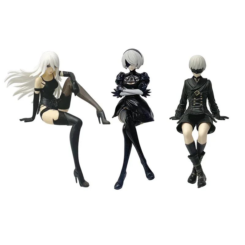 NIEUWE 15Cm Anime Originele SEGA Nier:automata Ver1.1A 2B Yorha Nr. 2 Type B Premium Chokonose-figuur PVC-model verzamelspeelgoed