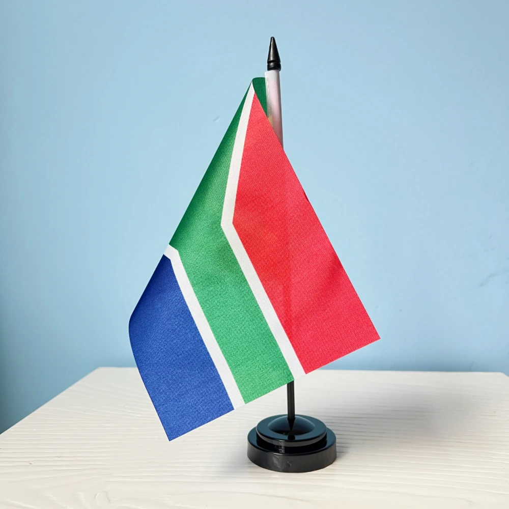 Bandera de Sudáfrica para escritorio con soporte de mesa - imagen 4