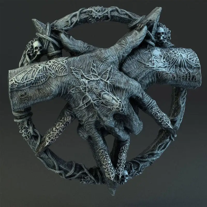 Devil's Hand Sheep Horn Ornament Resin Craftsmanship Native American