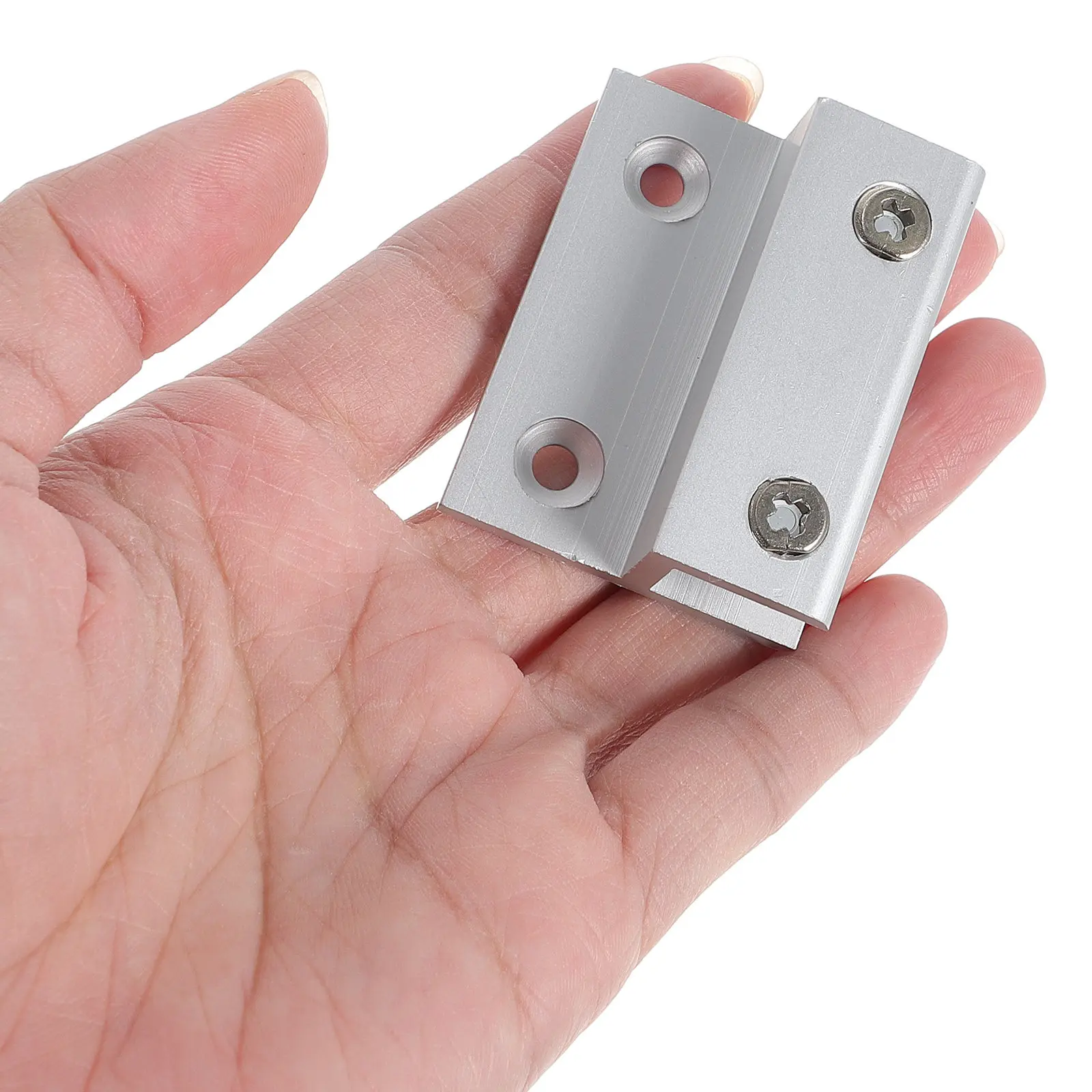 5Pcs Glass Shelf Bracket Aluminum Alloy Rectangular Glass Clamp Heavy Duty Floating Shelf Hardware Wall Mounted Display Clip
