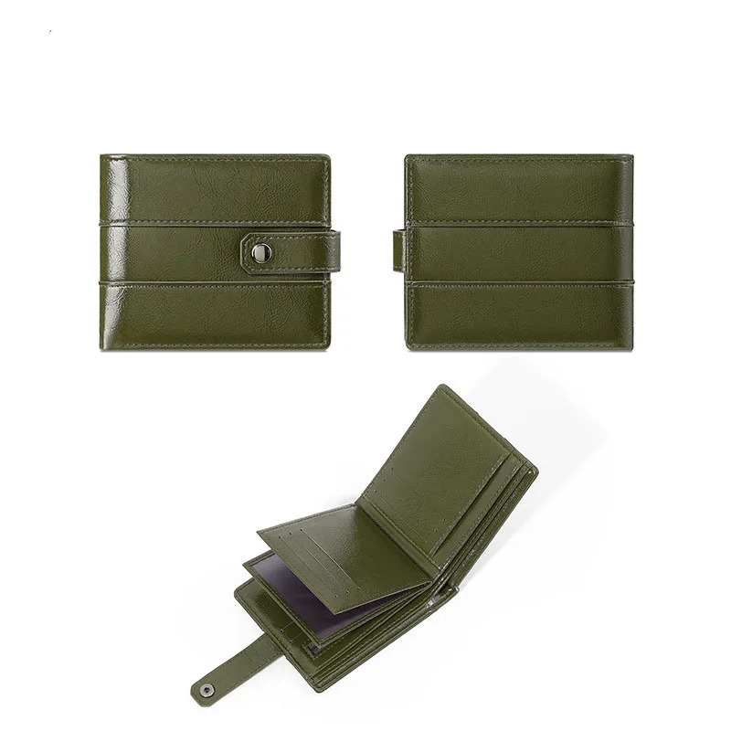 محفظة قابلة للطي للرجال حاملي بطاقات قصيرة مدمجة محافظ رجالية مع فتحات بطاقات متعددة وجيب للعملات المعدنية cartera mujer #5