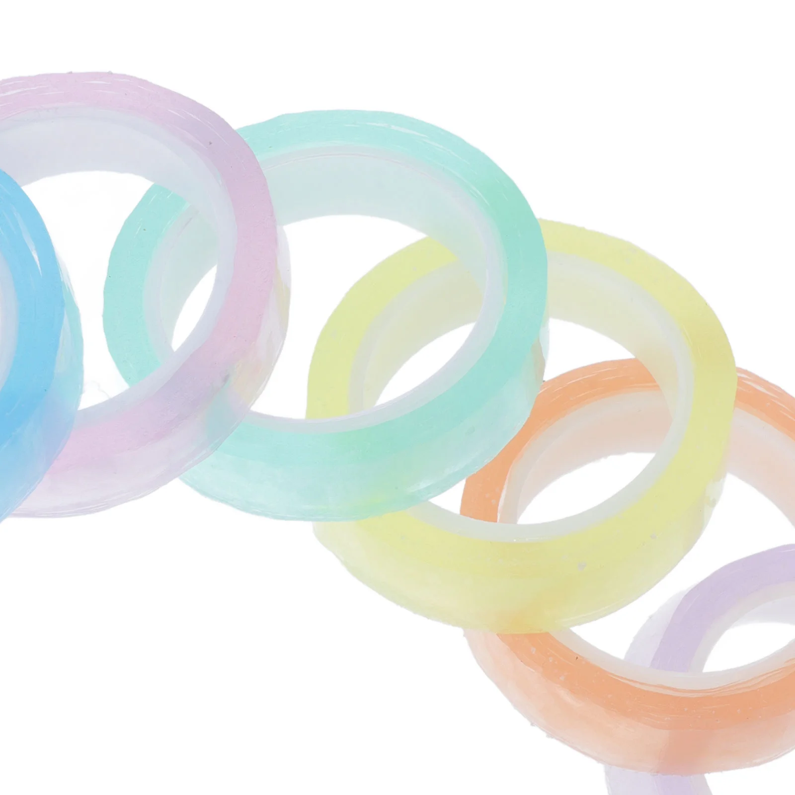 6 Rolls Plastic Sticky Ball Tape DIY Craft Tapes Self-adhesive Sticky Ball Tapes Funny Ball Tapes Colorful Adhesive Ball Tapes