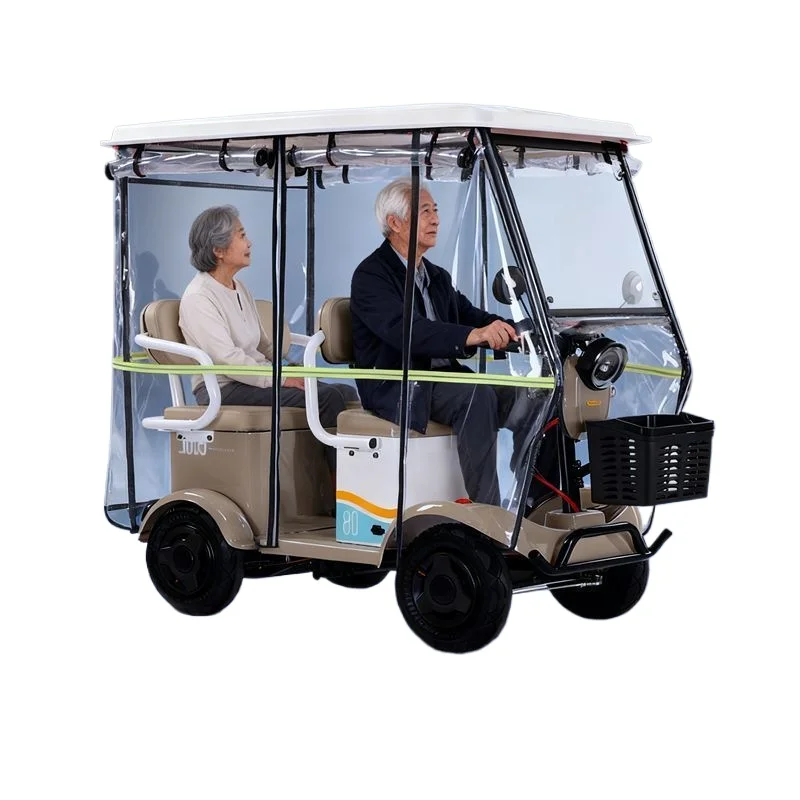 New Electric Four-wheeler with Carport Women Pick Up and Drop Off Children Household Electric Car for The Elderly