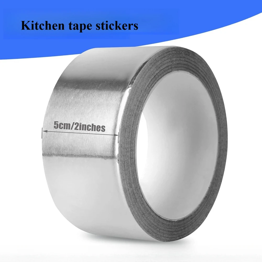 Aluminium Foil Tape Silver Thickened Heat Resistant Leakproof Tape Repair Anti-Leakage Duct Tape Kitchen Waterproof Stickers