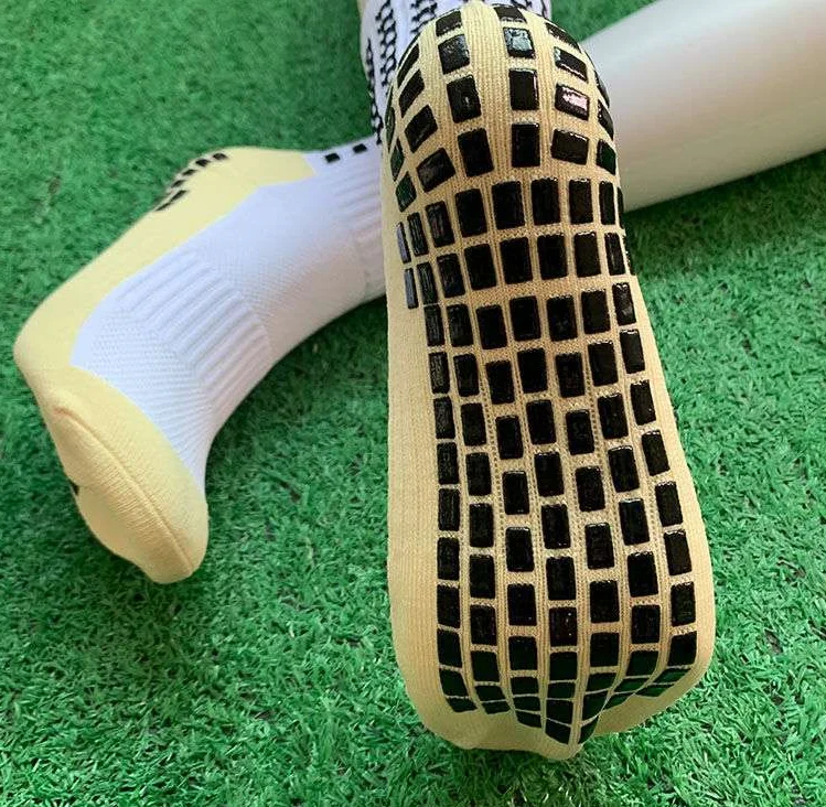 Nieuwe Heren Voetbal Antislip Voetbalsokken Sport Ademende Katoenen Wielergrip Sokken Grip Pads Voor Voetbal Basketbal