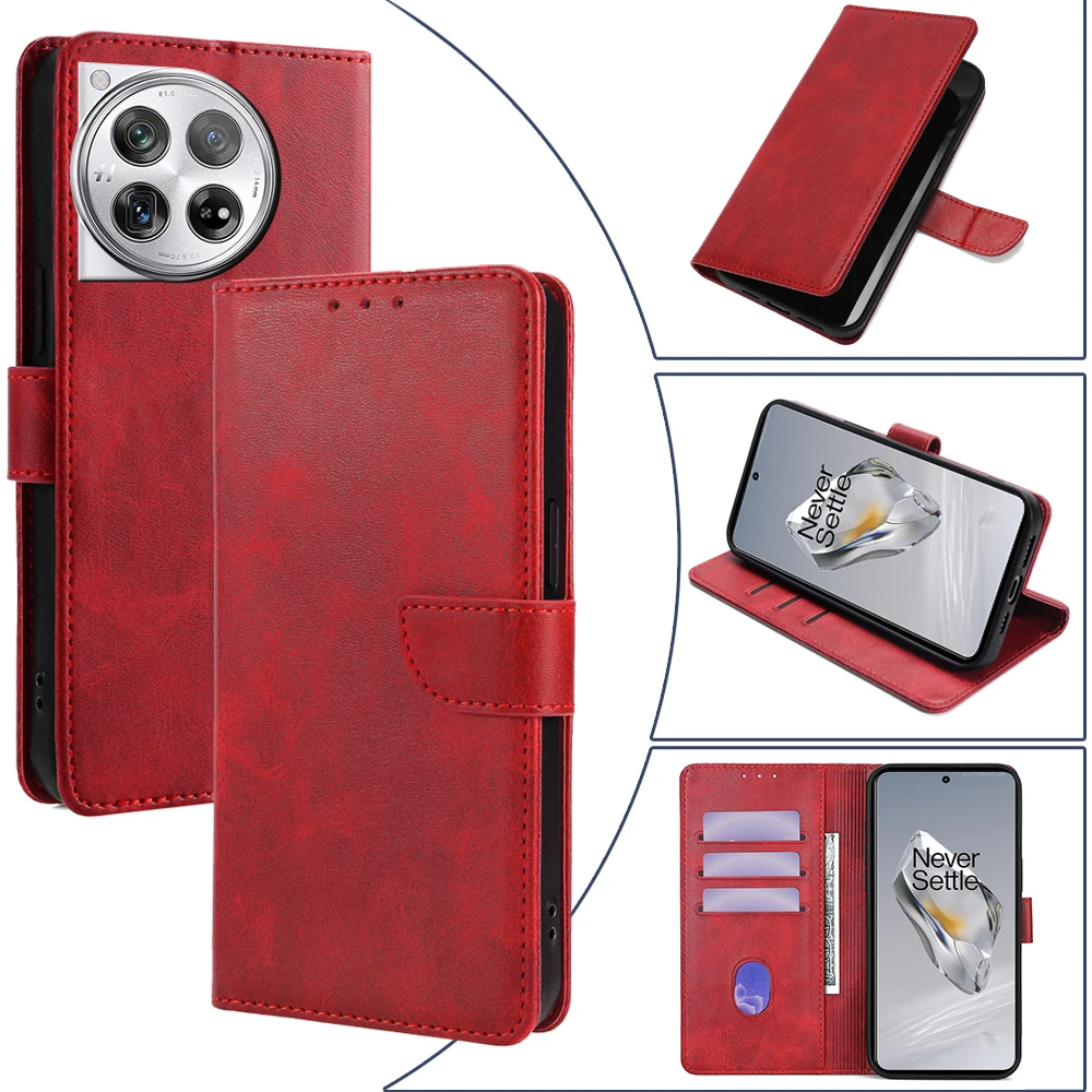 GEFENIS Bussiness Leather Phone Case For Oneplus 13 12 11 10 9 8 Pro 12R 11R 9R 10T 8T 9RT Flip Cover Magnetic Wallet Case Cover