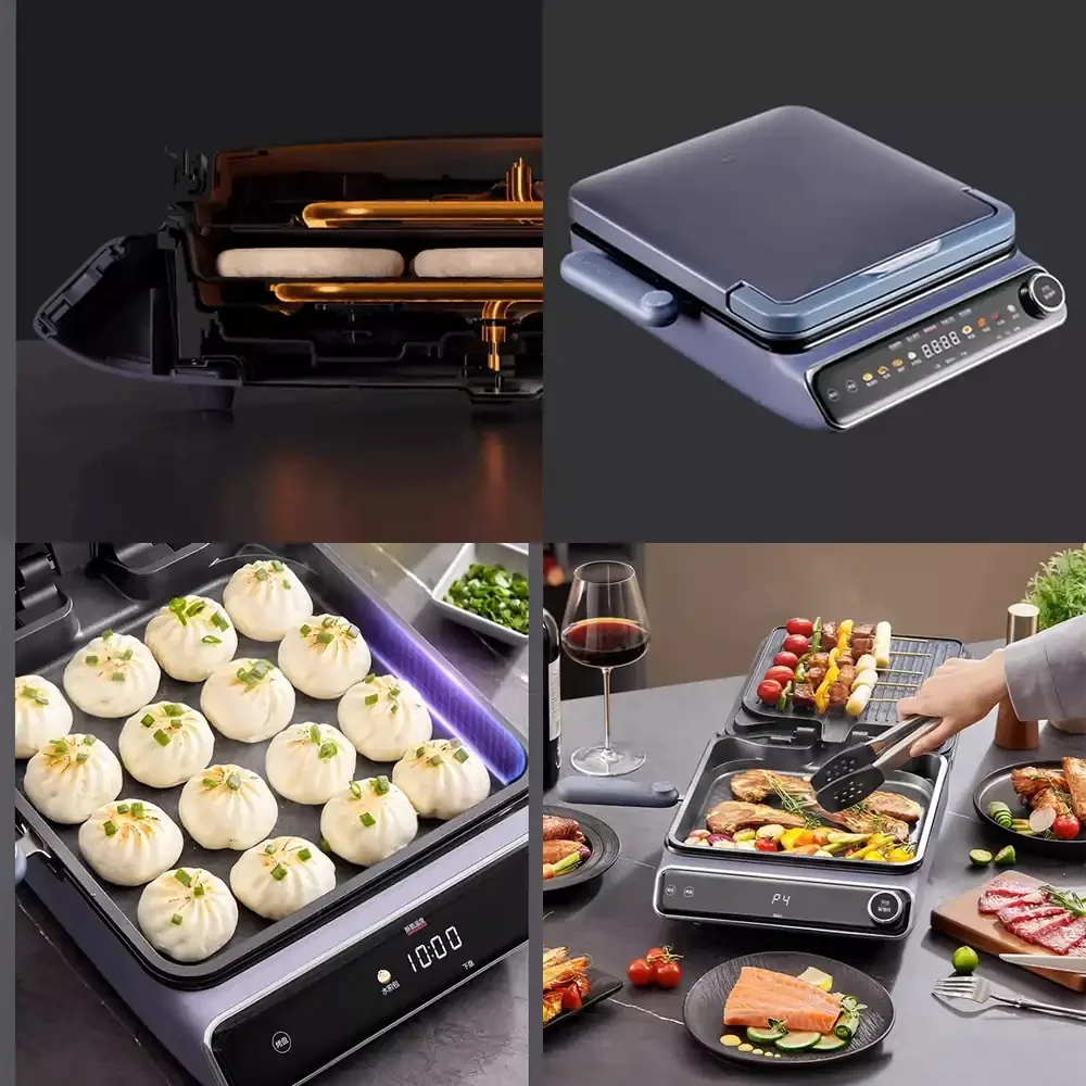 pan new frying pan double-sided heating barbecue pancake pancake all-in-one frying pan