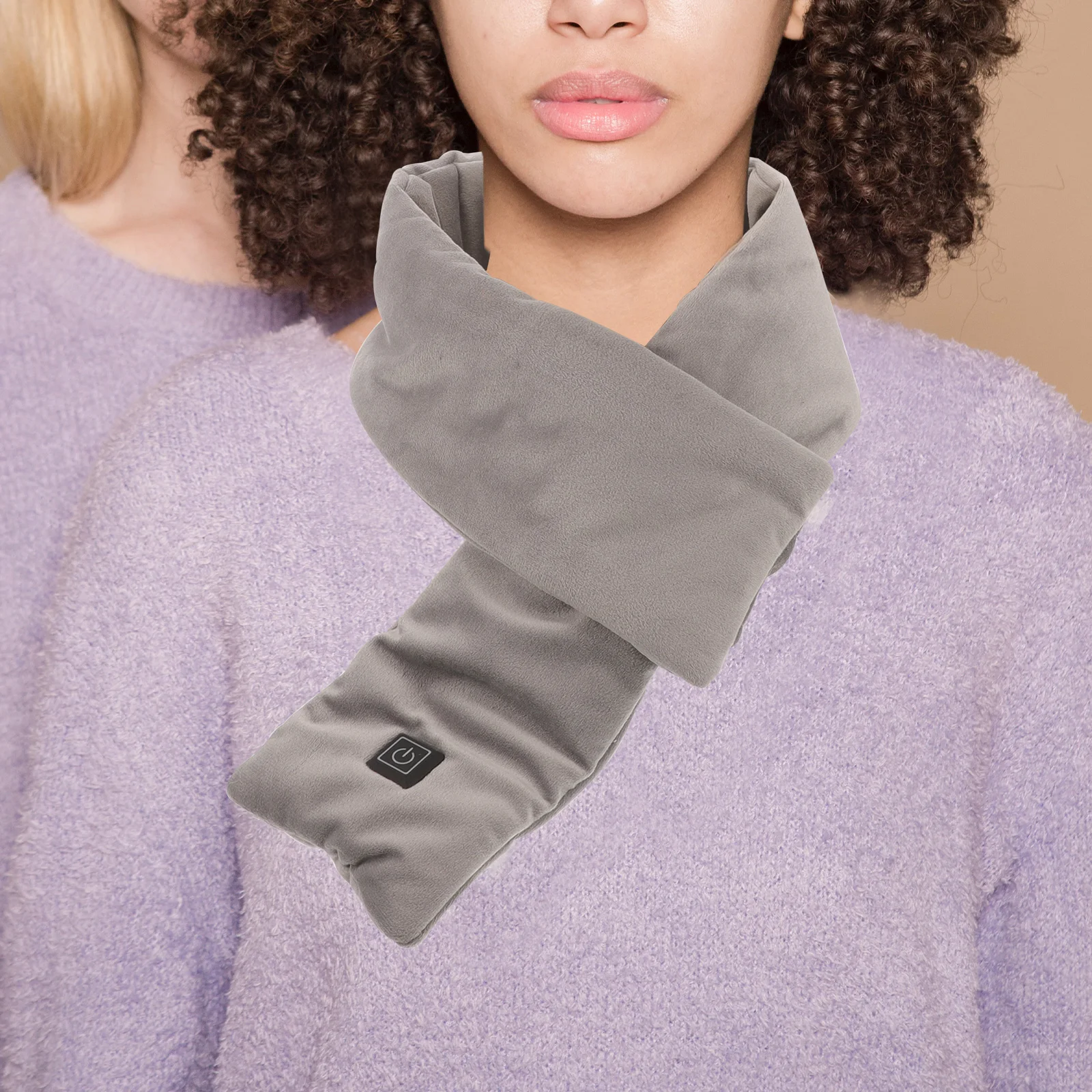 

Heated Scarf Rechargeable Neck Warmer Winters Heating Scarf for Men Women Gray Winter Portable Cotton Adjustable Temperature
