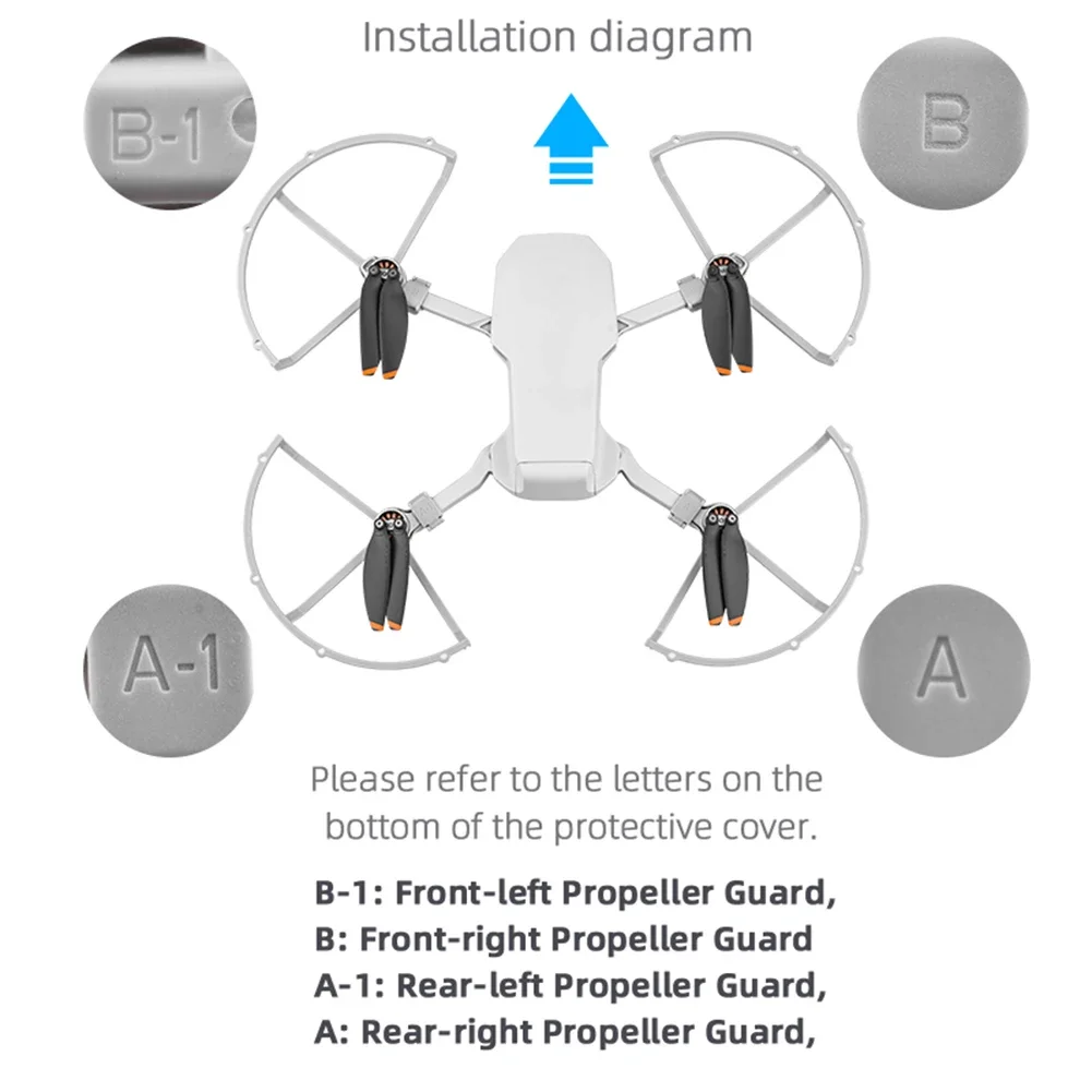 Propeller Blade Guard Lightweight Propeller Protector Blade Bumper Anti-collision Drone Accessories for DJI Mini SE/2/1/2 SE