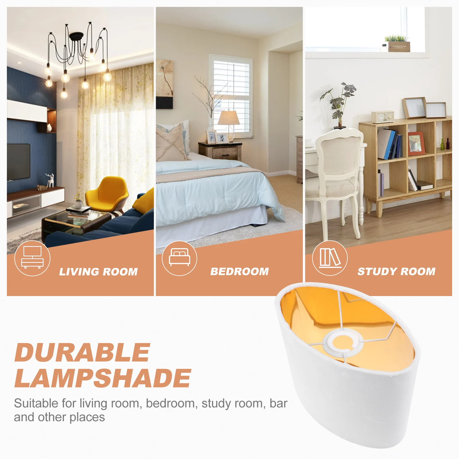 

Oval Table Lamp Cover Desk Lamps Desktop Shades Oblong Lampshades Chinese