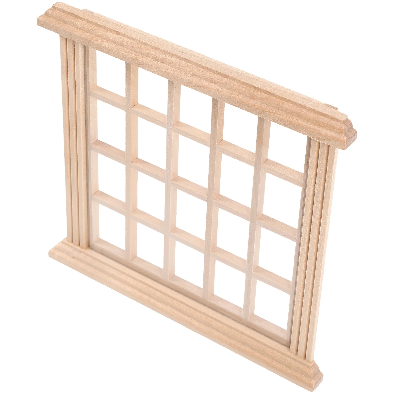 House Wooden Windows Frame Decor Miniature Outdoor Tools Adornment Supplies