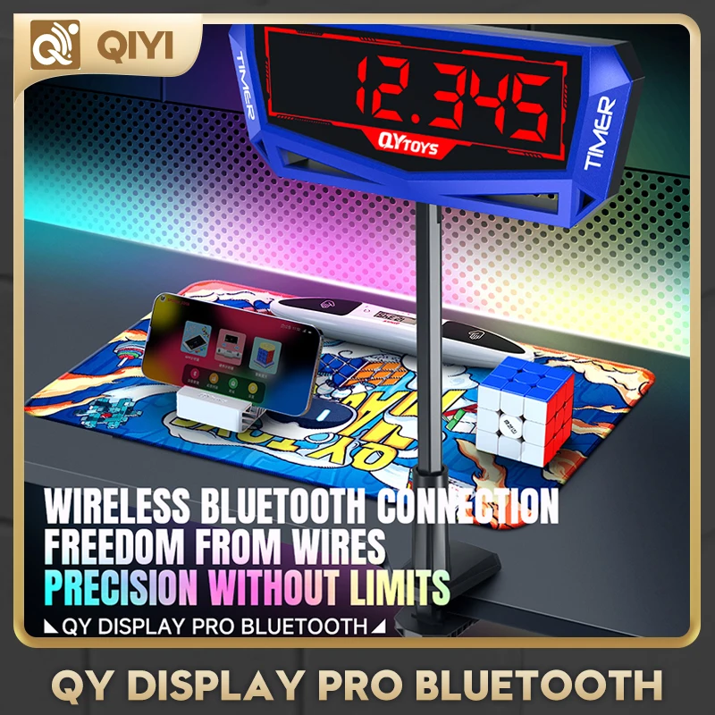 

[CubeFun] QiYi Display Pro Bluetooth Таймер Magic Speed Cube Соревнования Светодиодный дисплей синхронизации Профессиональные игрушки WCA Puzzle