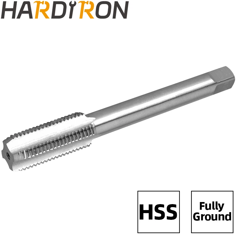 Hardiron M12X1 Machine Thread Tap Left Hand, HSS M12 x 1.0 Straight Fluted Taps