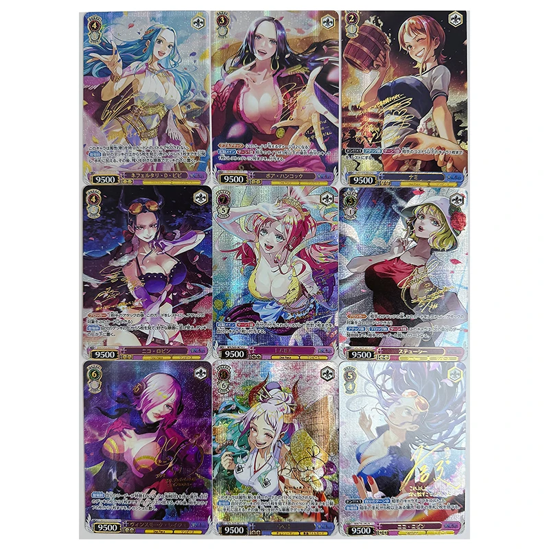 Anime ONE PIECE DIY ACG Nami Vivi Robin Yamato Hancock Shirahoshi Uta Reiju Zabawki dla chłopców Kolekcja Gry Karty Prezenty Urodzinowe