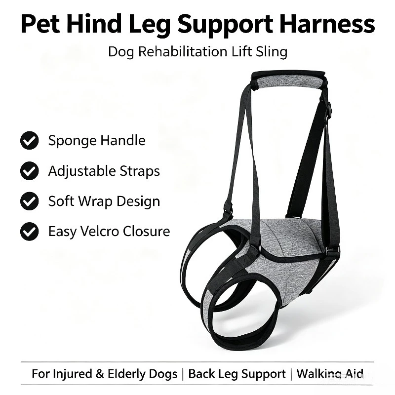 Dog Hind Leg Support Harness Pet Rehabilitation Walking Sling Mobility Aid for Injured Disabled Senior Dogs.Starts From 3 Items