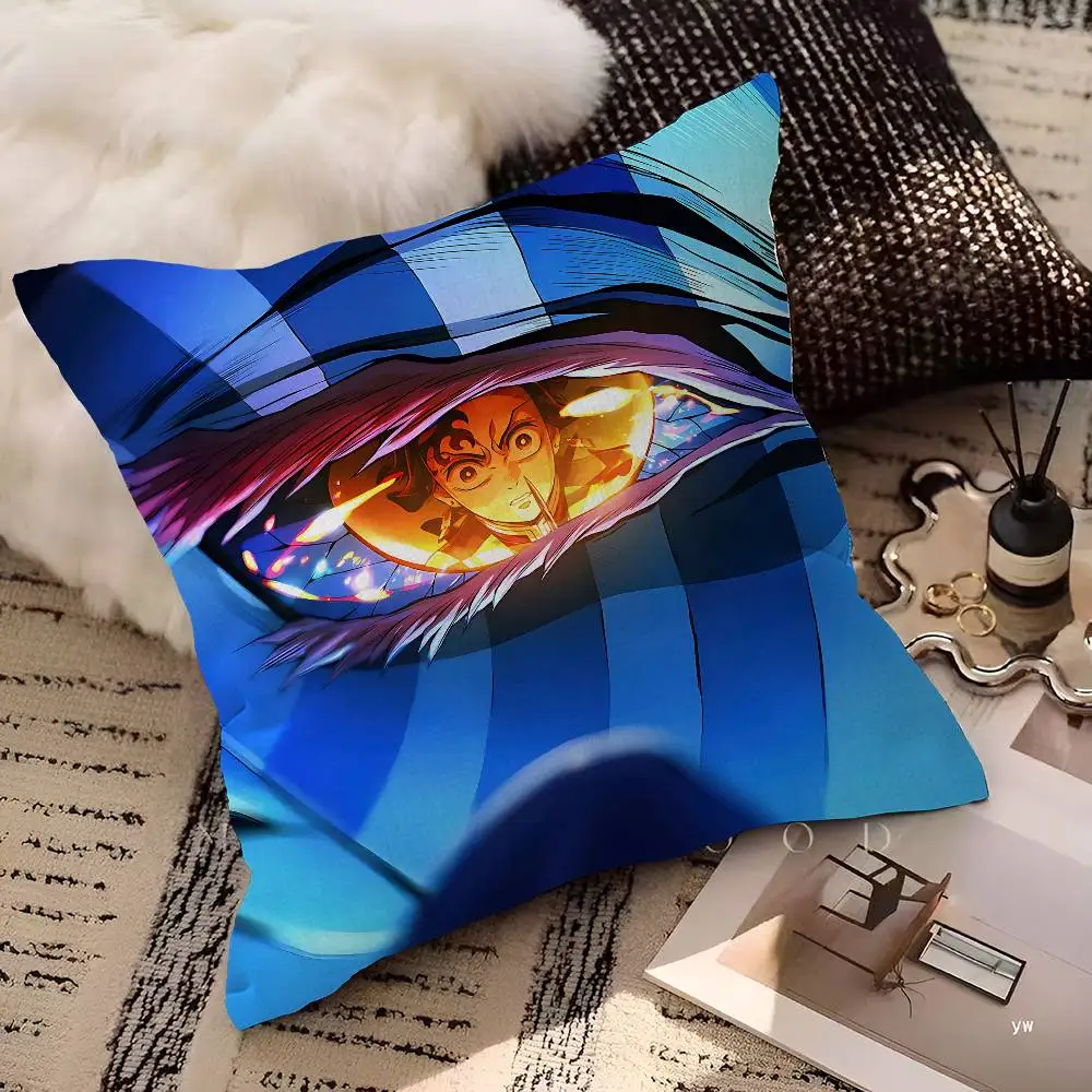 Anime Demon Slayer Kochou Shinobu Lucky Dragon pillow cover sofa cushion cover home room decoration children gift