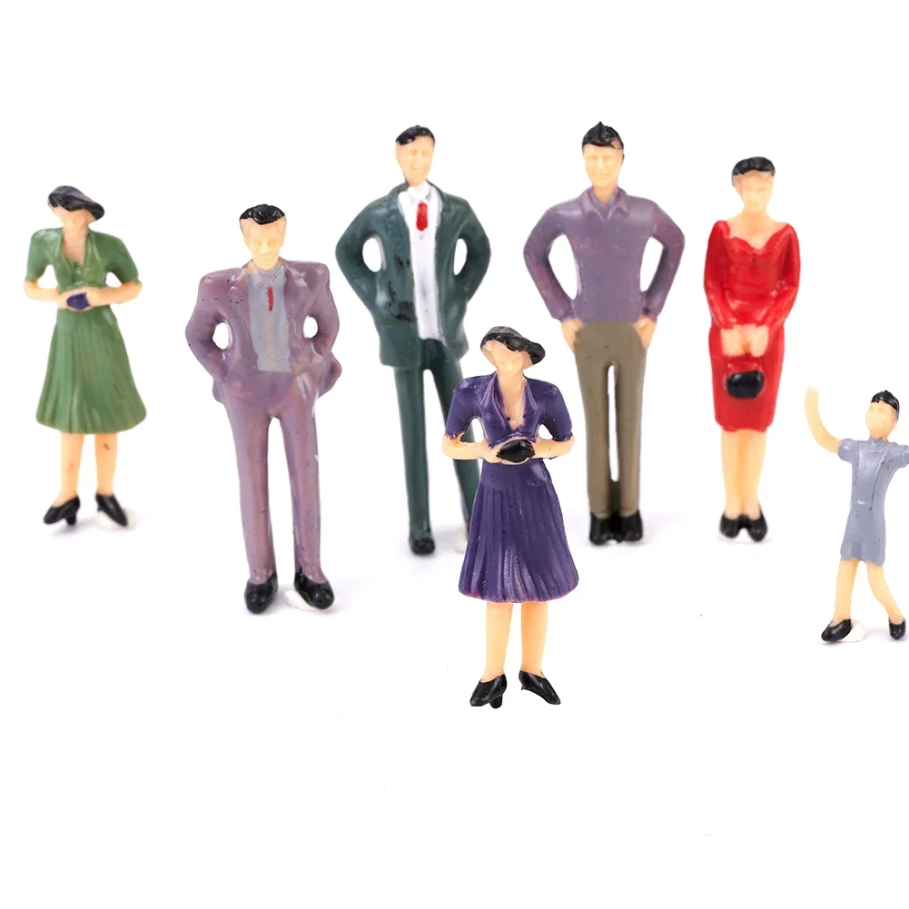 50Pc 1:32  Scale Plastic Models People Sitting Standing Figures Miniature Figure Toy Figurines Model Collection Toy Garden Decor